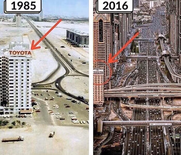 Dubai, Emirats Arabes Unis – 1985 contre 2016