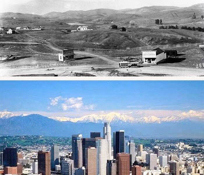 Los Angeles, Californie – 1901 contre 2001